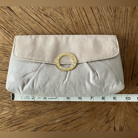 ☄️Cleanrance☄️ New Bvlgari Parfums Satin & Faux Suede Blush Pink Cosmetic Pouch - Picture 9 of 12